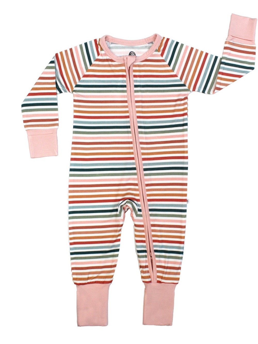 Emerson & Friends Sunset Stripes Bamboo Convertible Footie Romper 3-6 Month